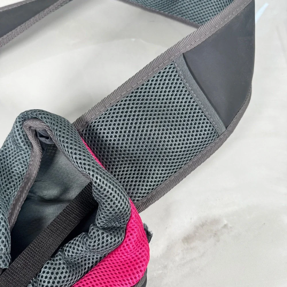Popcorn Pet Carrier Sling Bag Grey Pink Extra Small‎ Dog Up to 12 Pounds